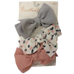 Bow Fancy Set of 3 Headbands for Kids and Girls (One Size)